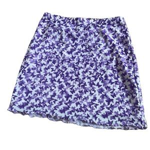 Super cute and trendy purple and white butterfly skirt with mesh layer fits nice